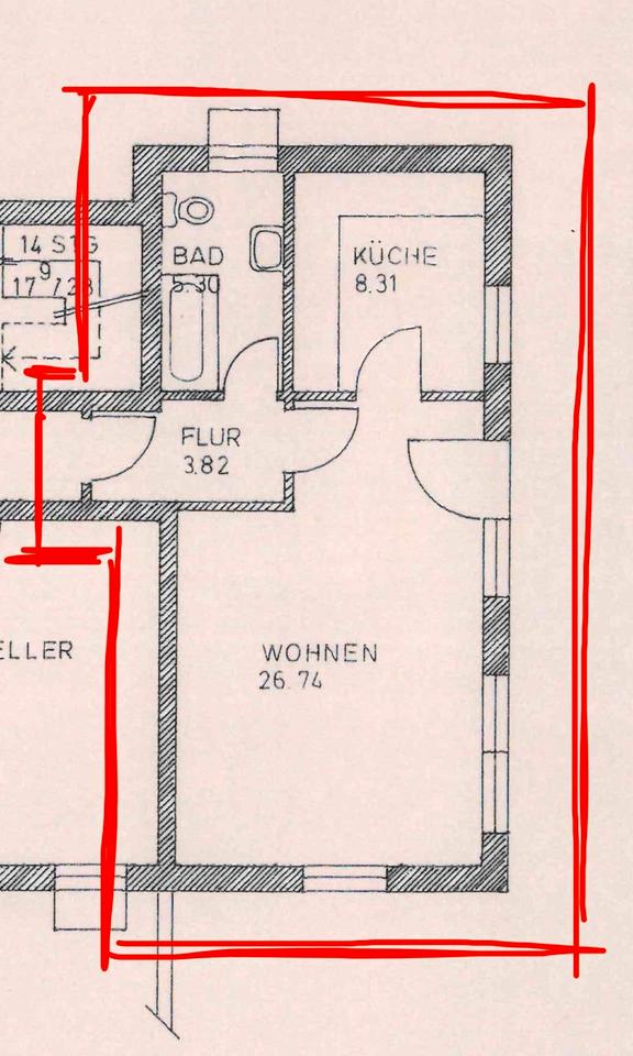 Thumbnail-1 Zimmer Wohnung mit EBK + Gartennutzung Nabburg