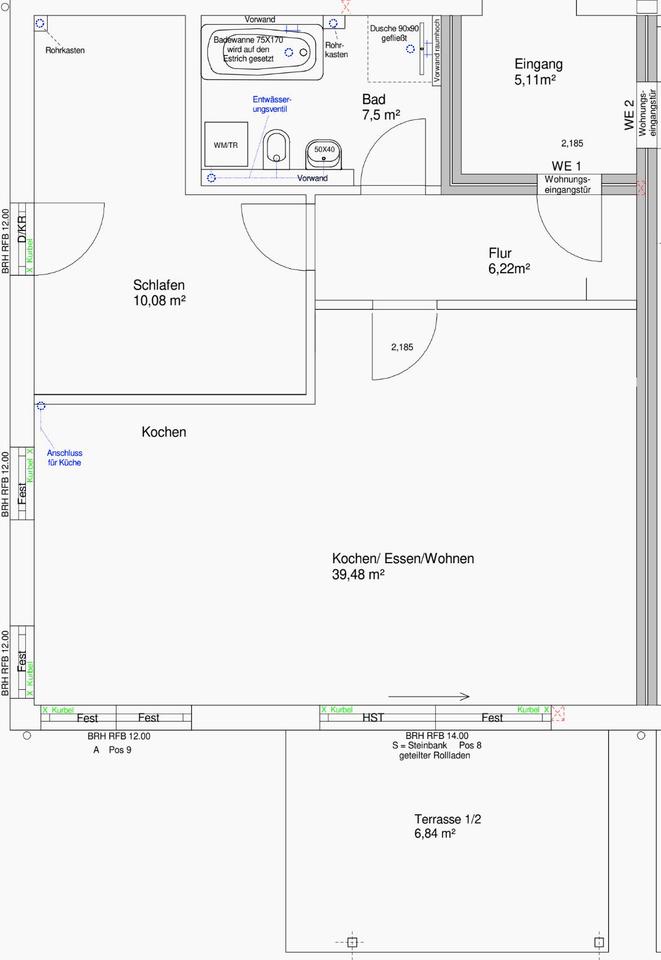 Thumbnail-Mietwohnung, 1,5 Zimmer, 67 qm, NeubauErstbezug