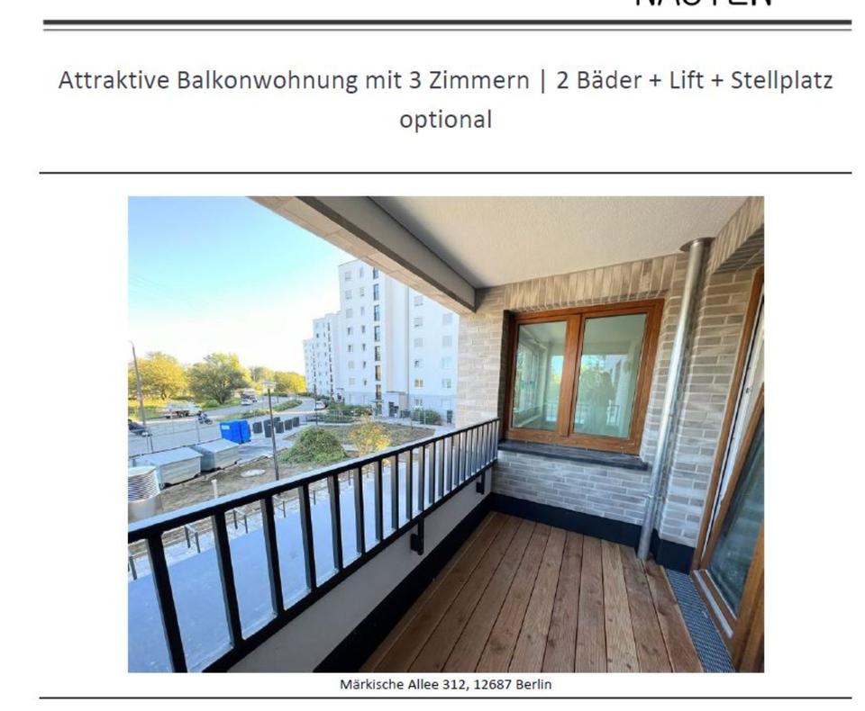 Thumbnail-Wunderschöne 3-Zimmer-Wohnung im modernen Neubau Märkische All