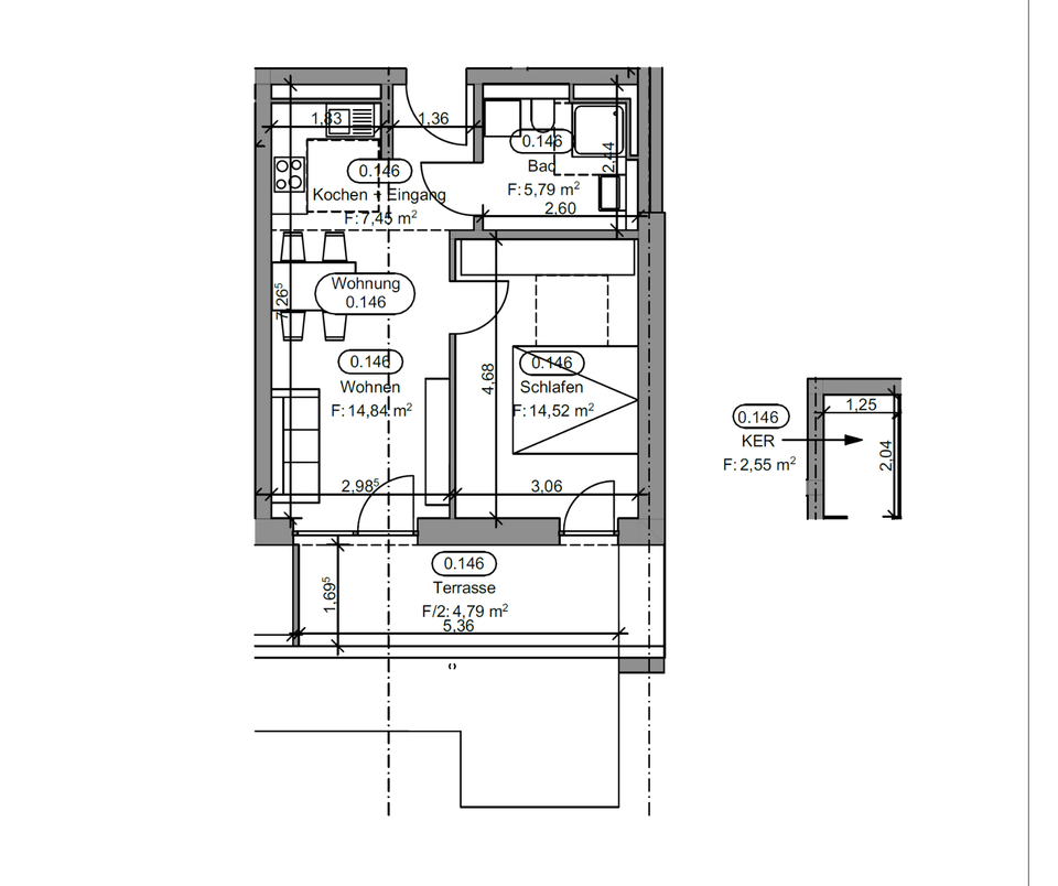 Thumbnail-Moderne 2-Zimmer-Wohnung im neuen Lagarde-Quartier – Erstbezug