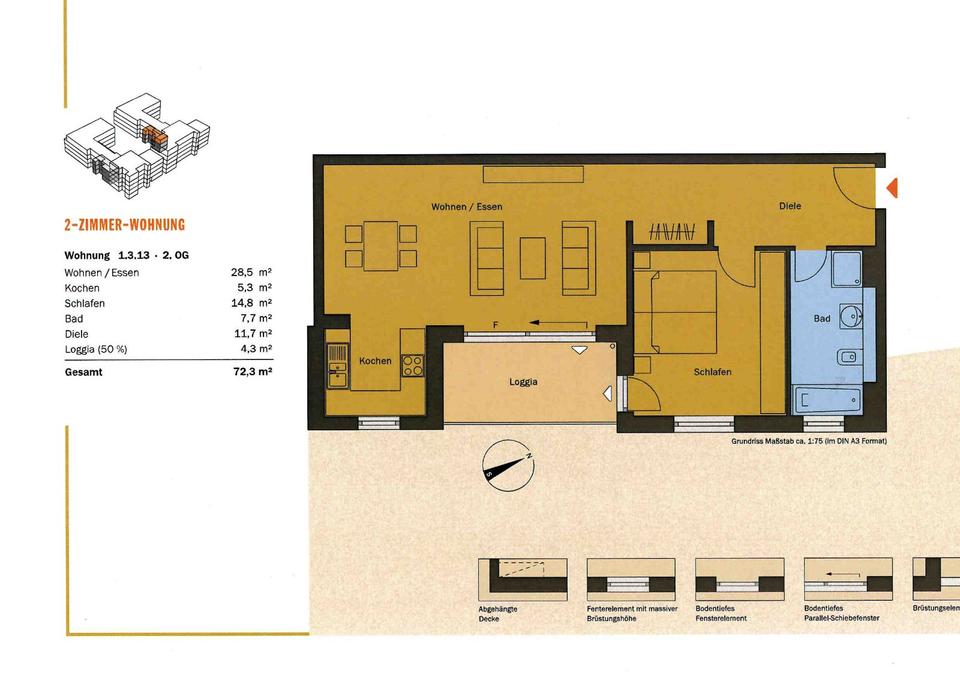 Thumbnail-Kalbach-Riedberg: Exklusive 2-Zimmer ETW + Stellplatz