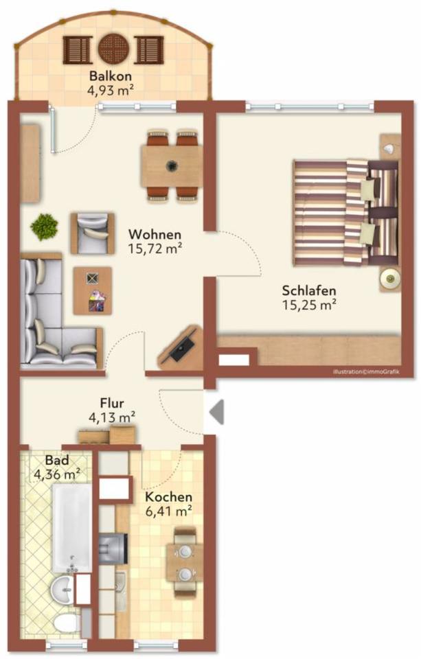 Thumbnail-Helle zentrale 2 Raumwohnungen ab der 3. Etage