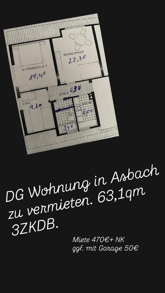 Thumbnail-DG Wohnung in Asbach zu vermieten