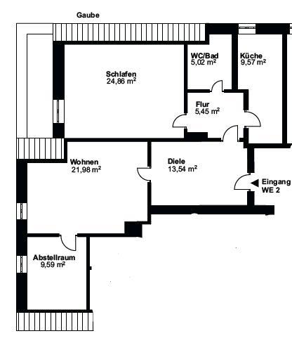 Thumbnail-3 Zimmer Dachgeschoss Wohnung ca. 90 m² DO-Oestrich