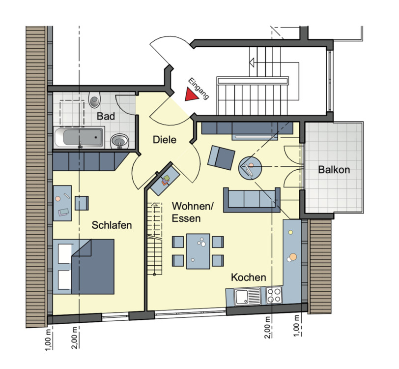 Thumbnail-Gepflegte 2-Zimmer Wohnung mit Stellplatz