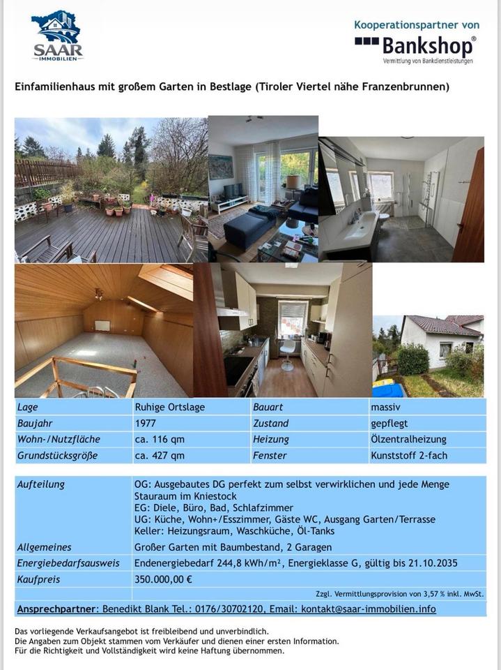 Thumbnail-1FH in Bestlage in SB (Tiroler Viertel, Nähe DFG)