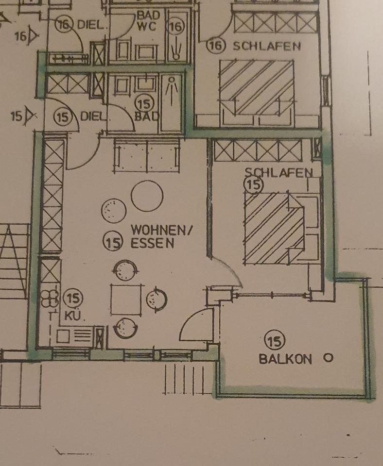 Thumbnail-Wunderschöne 2-Zimmer-Wohnung mit Balkon u. Garage in Sachsenheim