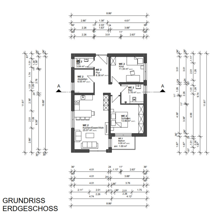 Thumbnail-Neubau Wohnung Haus 5A EG mit Balkon in Nister zu vermieten