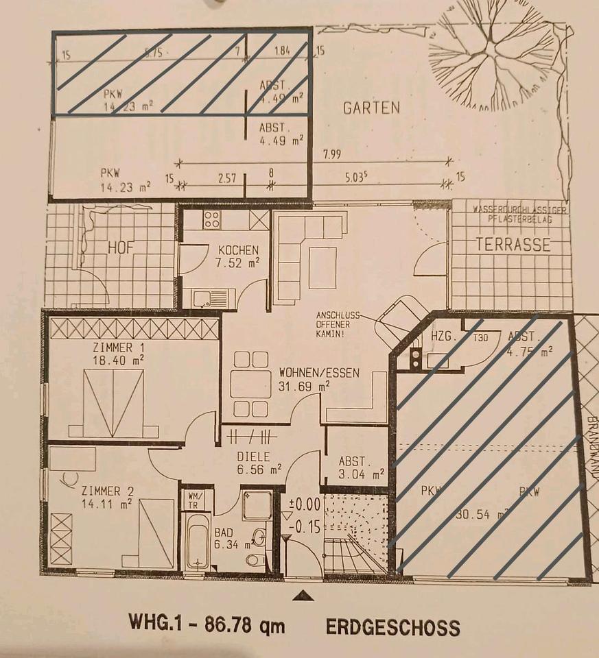 Thumbnail-LU-Friesenheim: 3 ZKB, ca. 87 m², Garten, Garage, Tageslichtbad