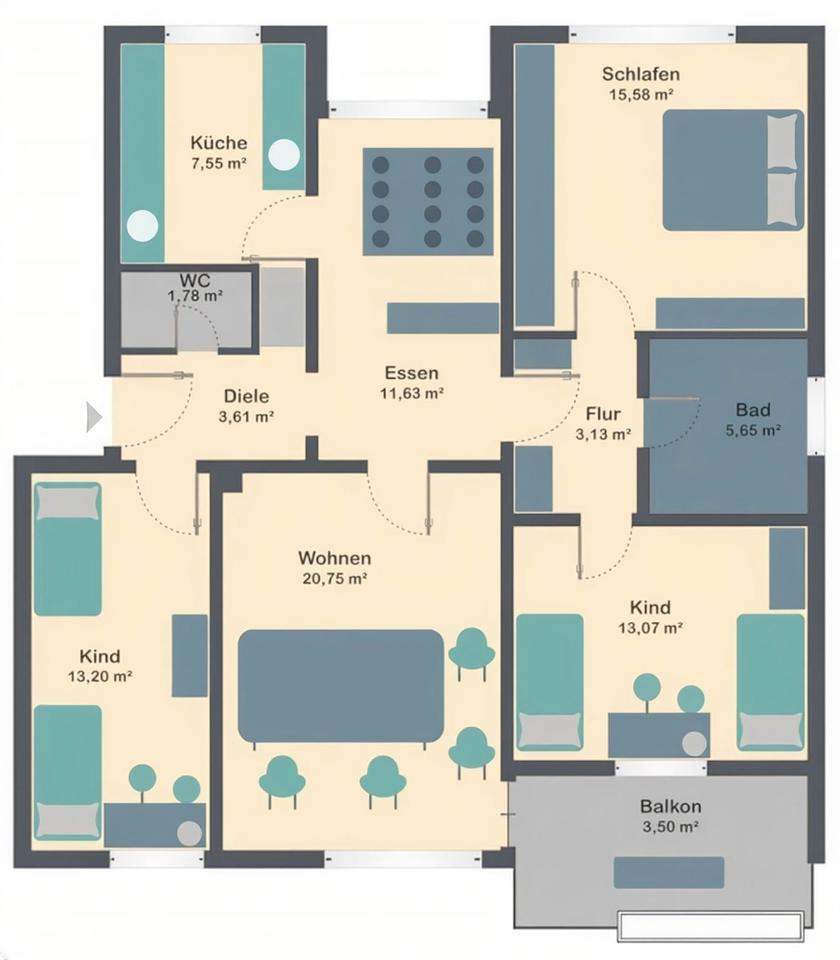 Thumbnail-4,5-Zimmer Eigentumswohnung am Westpark