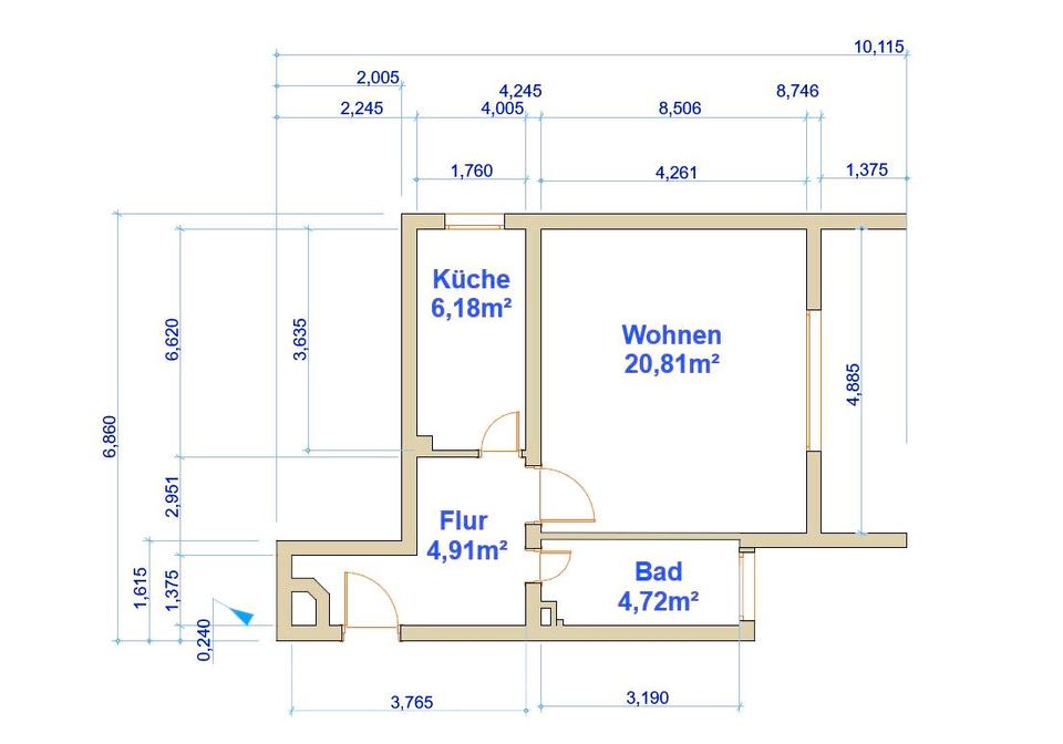 Thumbnail-40 m² Wohnung in Rüsselsheim
