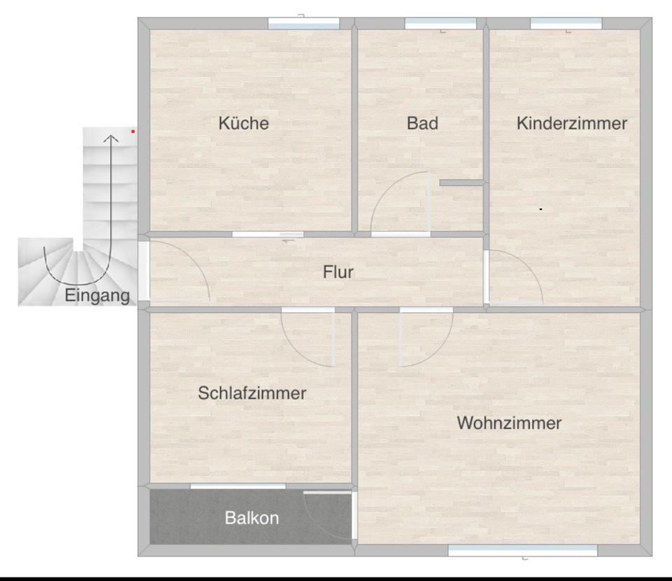 Thumbnail-Zentrumsnahe 3-Zimmer Wohnung m. Balkon