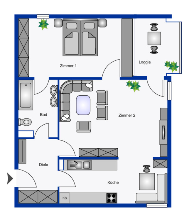 Thumbnail-2 Zimmer wohnung zu vermieten in der Dietzenbach