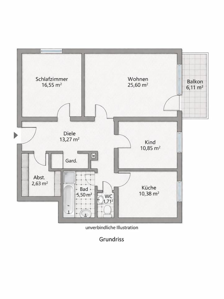 Thumbnail-PROVISIONSFREI ZU VERMIETEN 3-Zimmer-Wohnung in TOP-Lage in 71522 Backnang