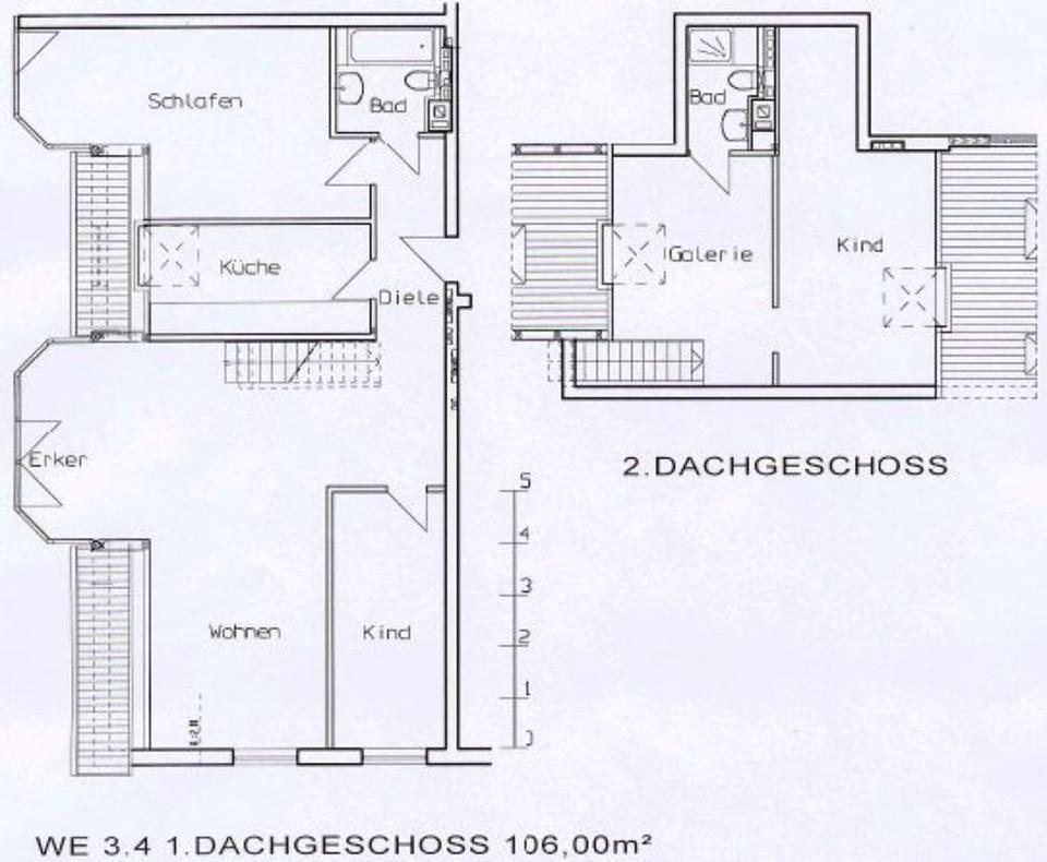 Thumbnail-helle 5 Zimmer 116m²! Maisonettewohnung