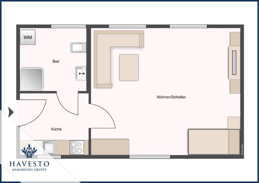 Thumbnail-Stylische 1-Zimmer-Wohnung mit Einbauküche, Sanierten Bad in Top-Lage Magdeburg Sudenburg!