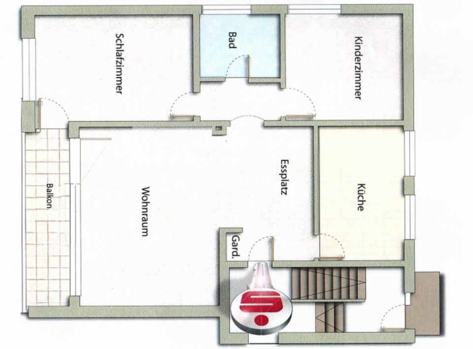 Thumbnail-Sehr schöne 3 ZI-Wohnung mit Balkon