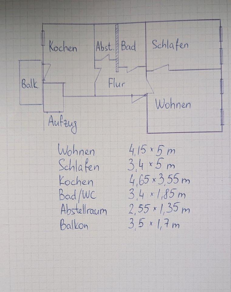 Thumbnail-Große & helle 2-Zim-Wohnung auf dem Lutherplatz ab 01.01.2026