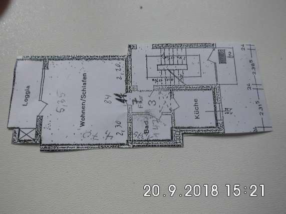 Thumbnail-Vollständig renovierte 1-Zimmer-Wohnung mit Balkon und EBK