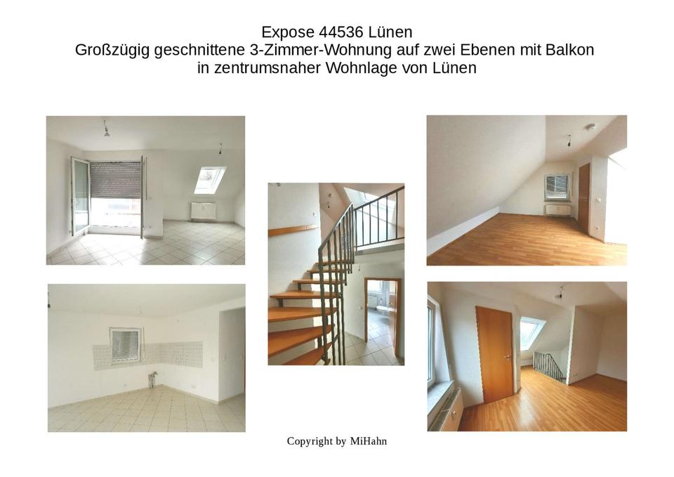 Thumbnail-Großzügig geschnittene 3-Zimmer-Wohnung, zwei Ebenen, Balkon