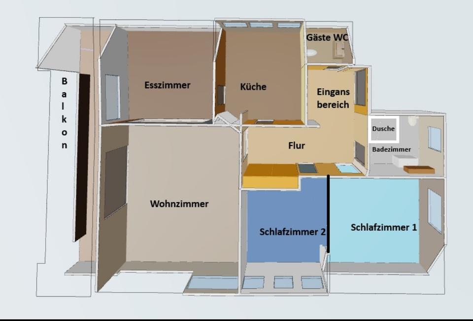 Thumbnail-Schöne 34 Zimmer 140m2 Küche Bad Gäste WC Terrasse