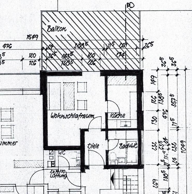Thumbnail-1-Zimmerwohnung in zentraler Lage mit großen Balkon in Eckersdorf