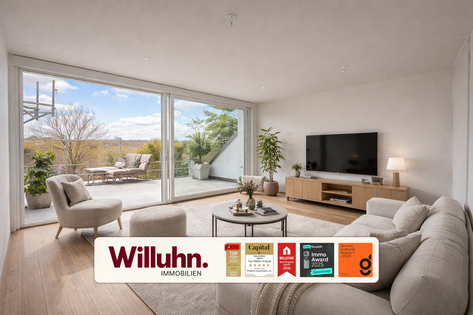 Thumbnail-Exklusives PENTHOUSE mit 4 Zimmern & großer Dachterrasse I 2 Bäder I Aufzug I Stellplatz I Keller