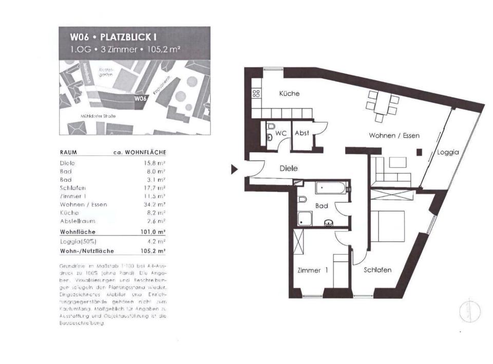 Thumbnail-moderne 3-Zimmer-Wohnung im Herzen von Altötting
