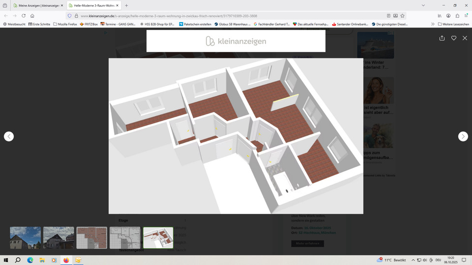 Thumbnail-Helle-Moderne 3-Raum-Wohnung in Zwickau – frisch modernisiert
