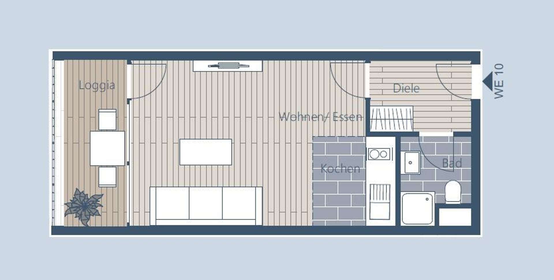 Grundriss WE 10