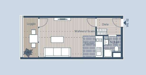 Thumbnail-Kompakte 1-Raum-Wohnung im Leipziger Westen