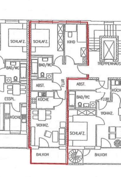 Thumbnail-3-Zi-Wohnung mit Südbalkon, TG & Aufzug – ruhig & zentrumsnah gelegen