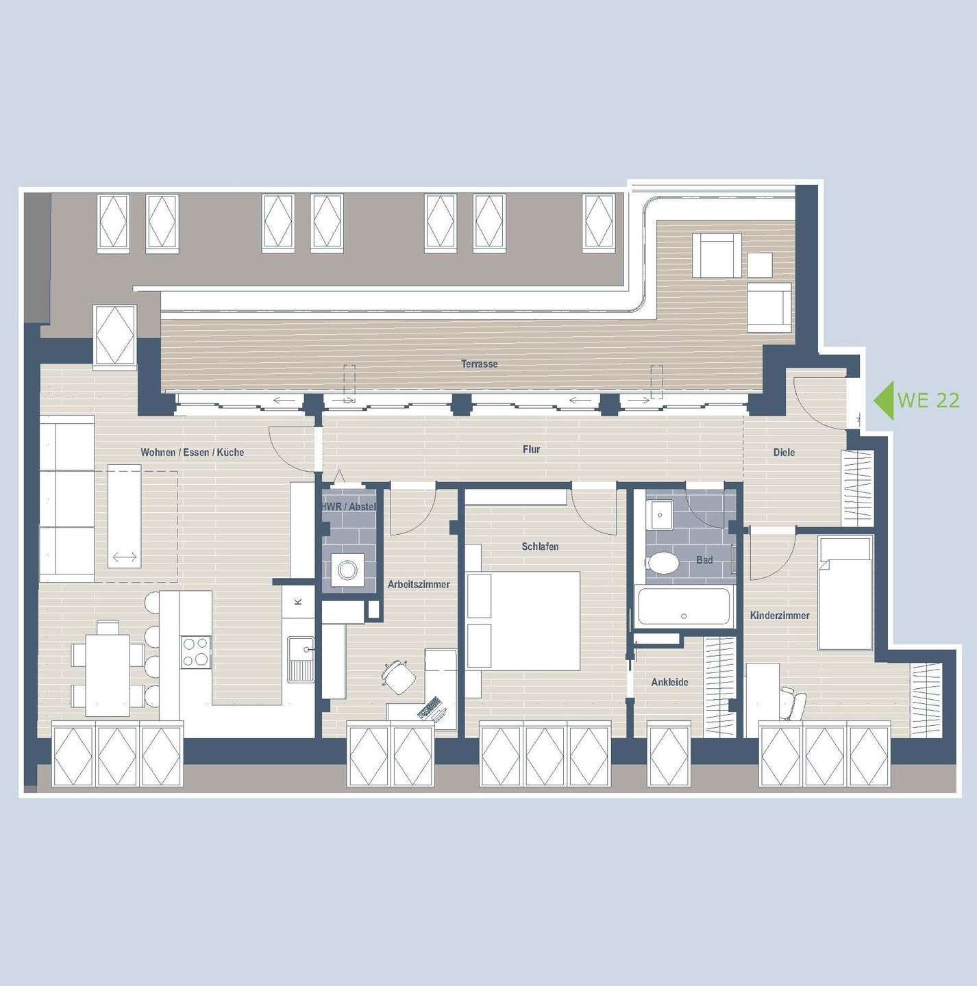 Grundriss WE 22.2