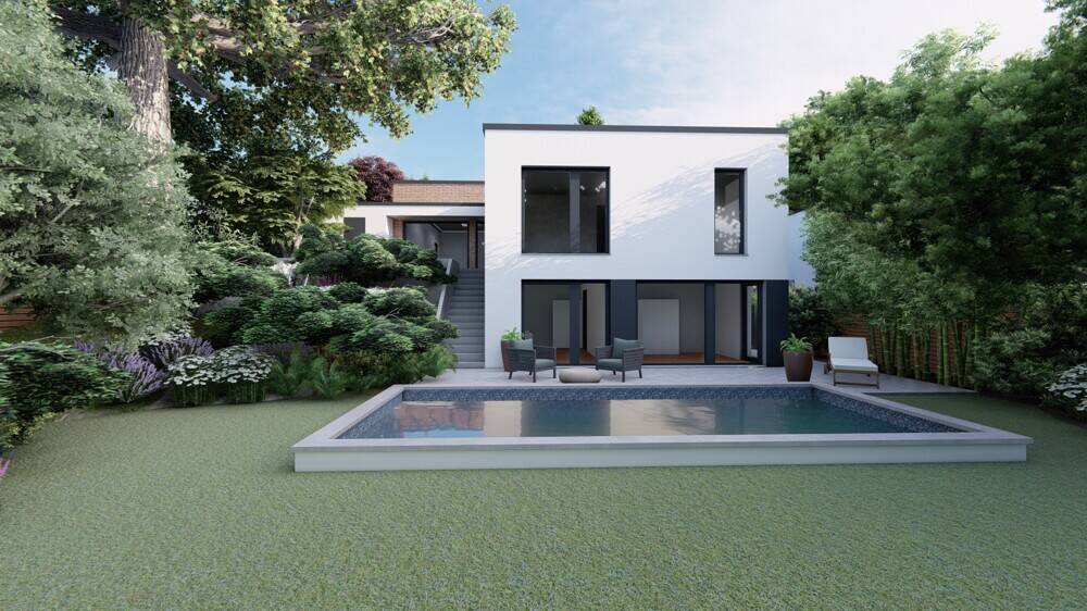 Thumbnail-Exklusive Bauhausvilla in ruhiger Bestlage - moderner Luxusbungalow mit Garten und Garage