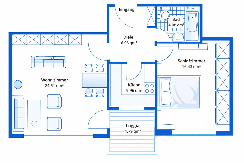 Thumbnail-Wohnung zum Kaufen in Friedrichsdorf 229.000,00 € 57.81 m²