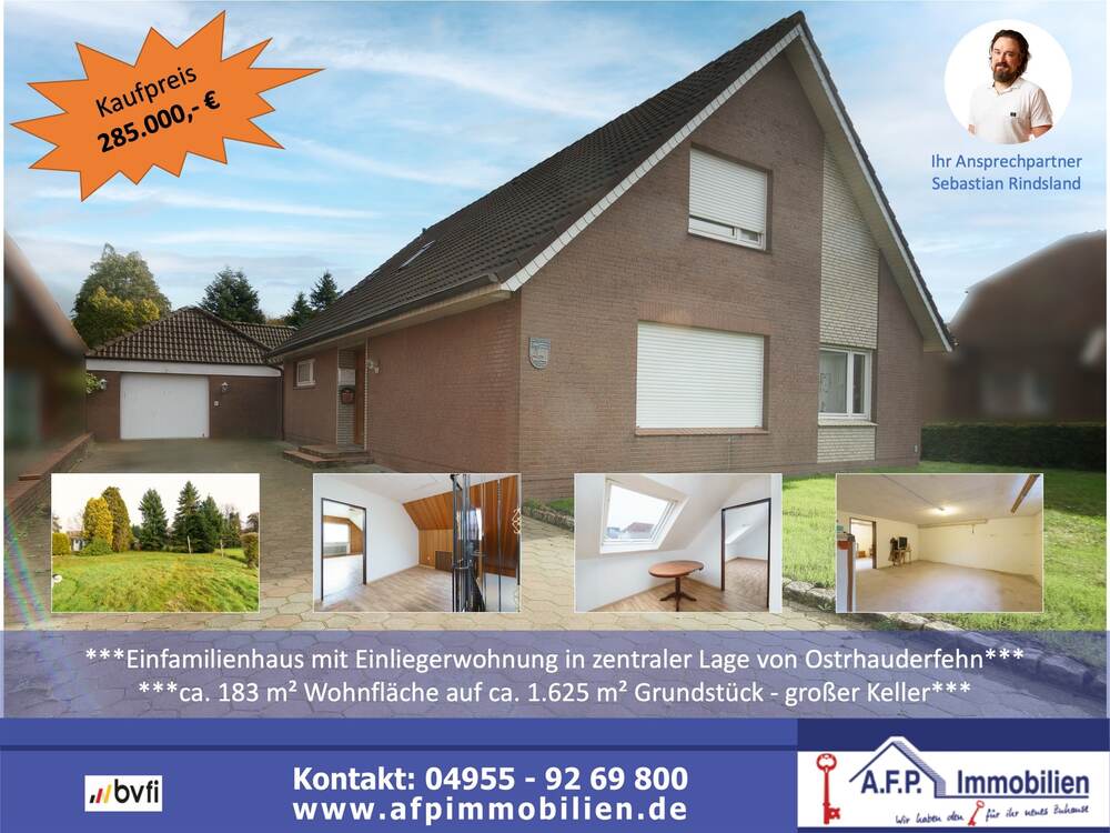 Thumbnail-***Einfamilienhaus mit Einliegerwohnung in zentraler Lage von Ostrhauderfehn***