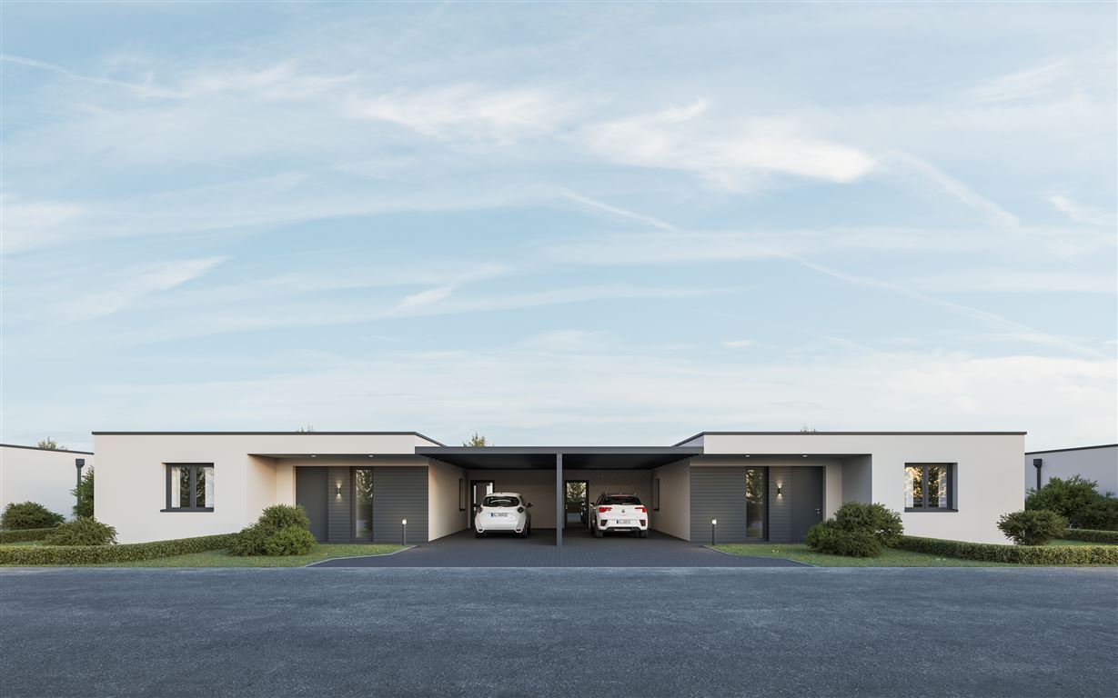 Thumbnail-Neubau: Doppelhaus im modernen Bungalow Stil, KfW 55, mit Betreuungskonzept möglich