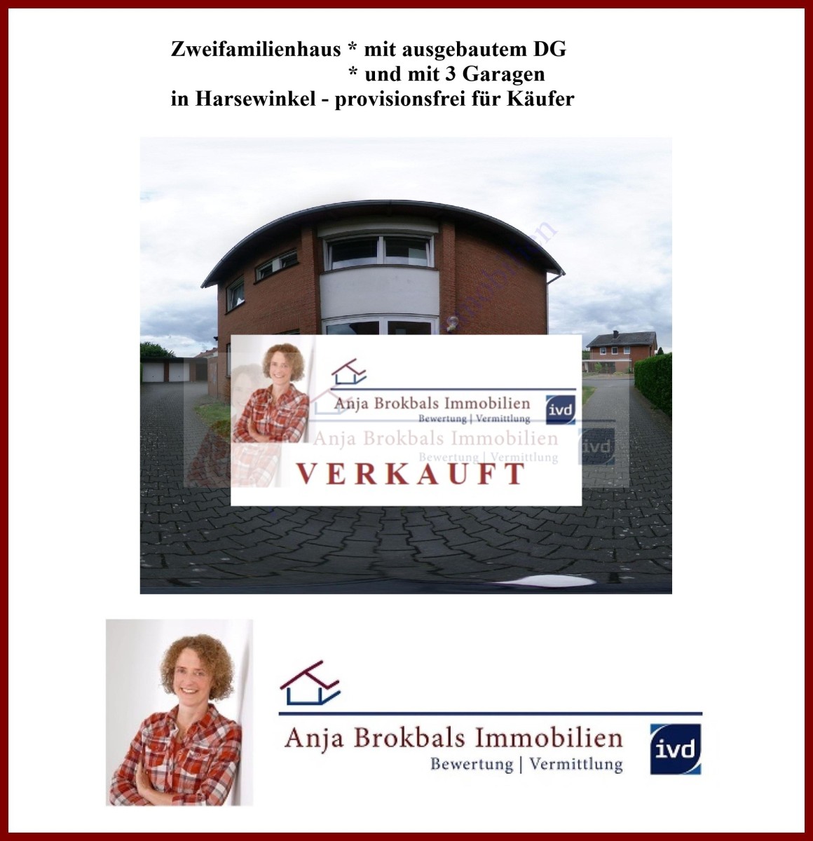 Thumbnail-Zweifamilienhaus mit ausgebautem DG und mit 3 Garagen in Harsewinkel, provisionsfrei für Käufer