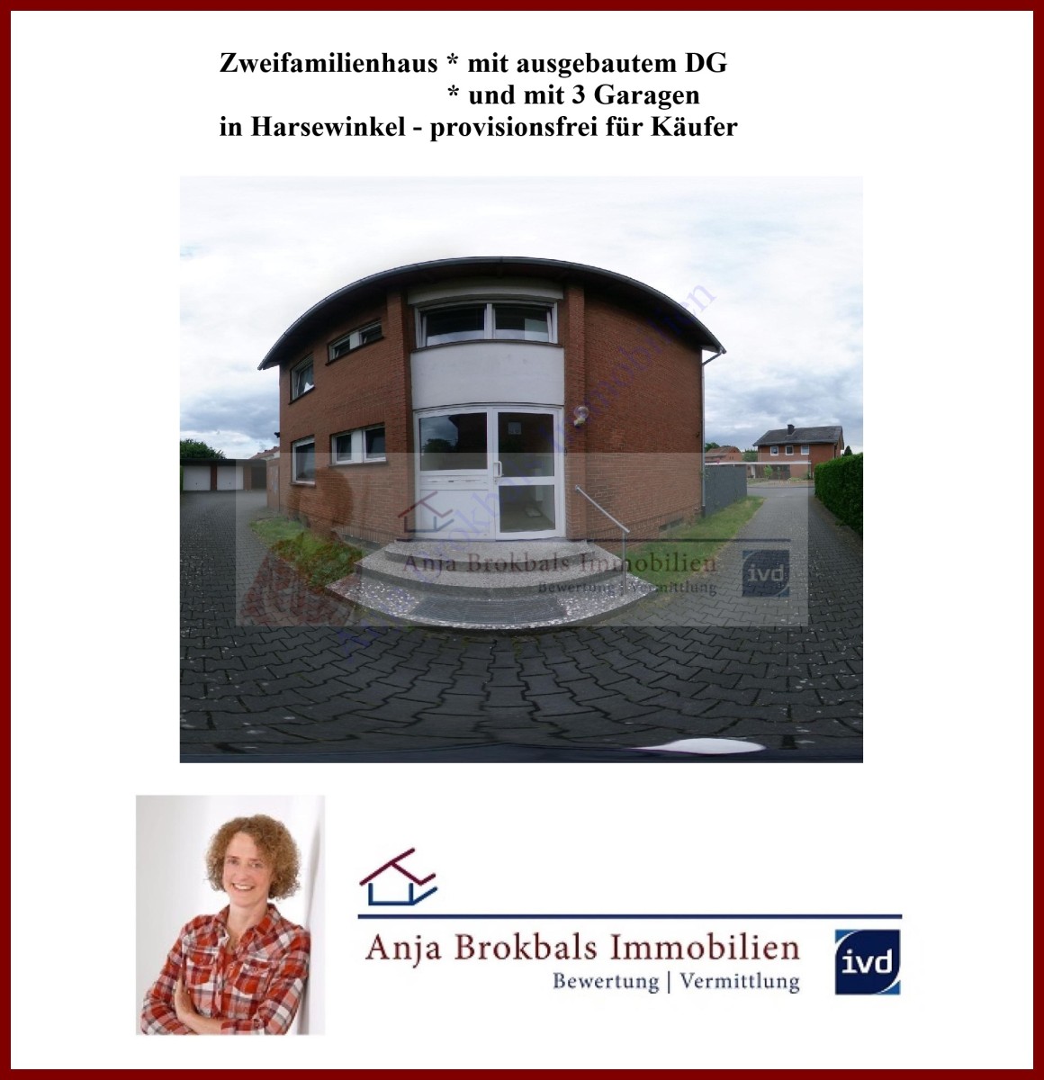 Thumbnail-Zweifamilienhaus mit ausgebautem DG und mit 3 Garagen in Harsewinkel, provisionsfrei für Käufer