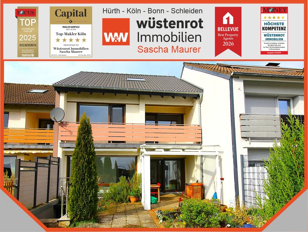 Thumbnail-Klassisches, gut gepflegtes Reihenmittelhaus mit schönem Garten und Garage. Top Lage von Witzhelden!