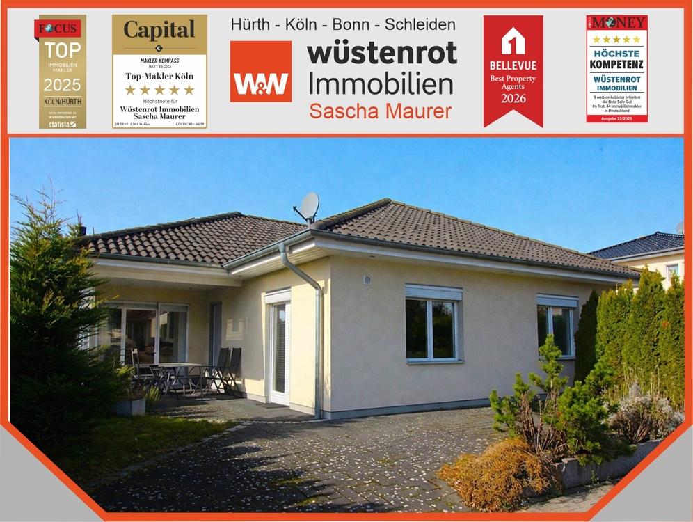 Thumbnail-Treppensteigen war gestern! Top gepflegter, nahezu neuwertiger Bungalow auf schönem Sonnengrundstück!