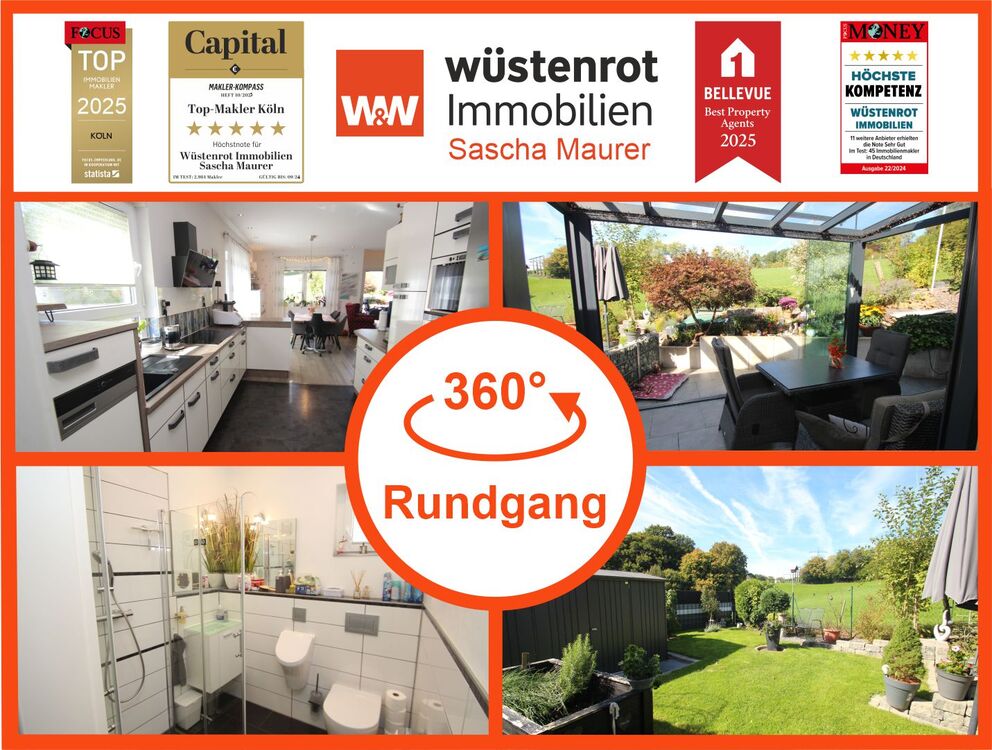 Thumbnail-Mit 3D: Einfamilienhaus mit schön angelegtem Garten und dem Blick ins Grüne!