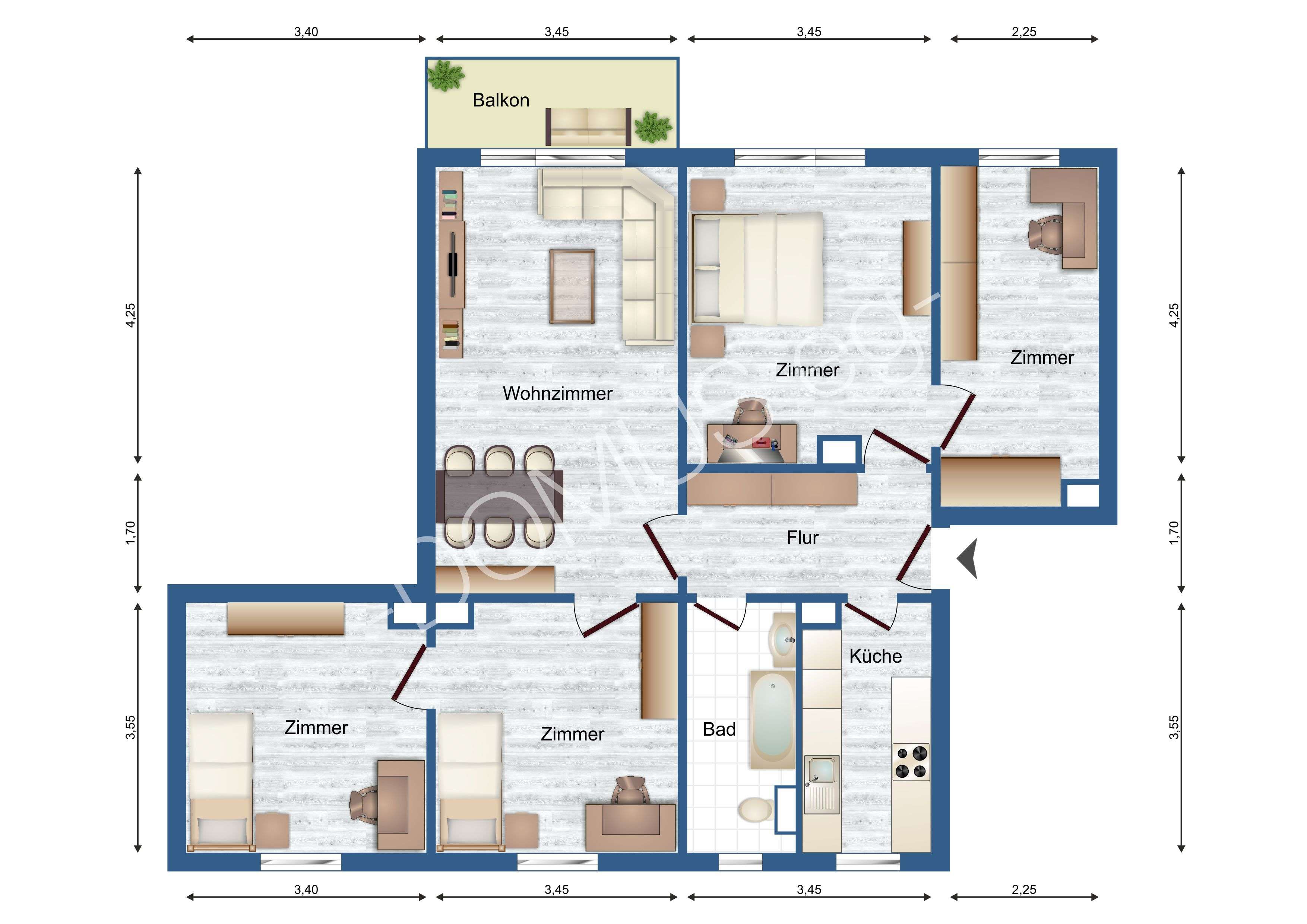 Annaburg Grundriss 5 Zimmer