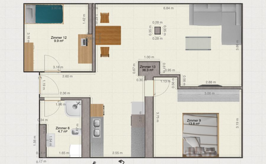 Thumbnail-Renovierte Dachgeschosswohnung mit Klimaanlage, Kaltmiete 650 