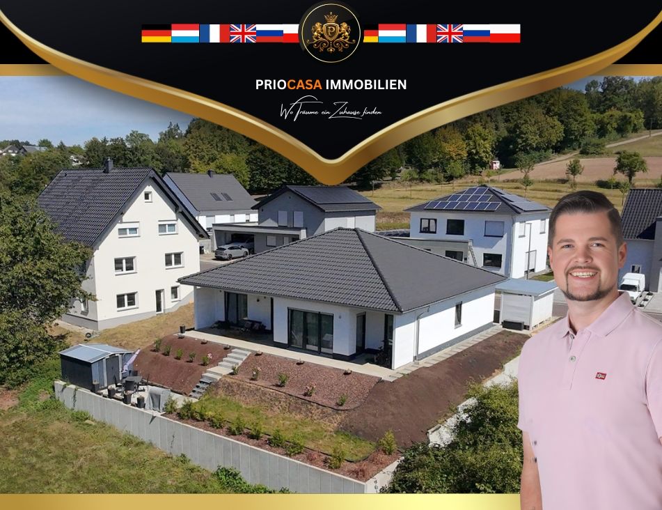 Thumbnail-Bungalow in Bitburg Neubau 2022 ca. 140 m² Wohnfläche 520,00 m² Grundstücksfläche KfW 40 Traumhafte Lage mit Aussicht.