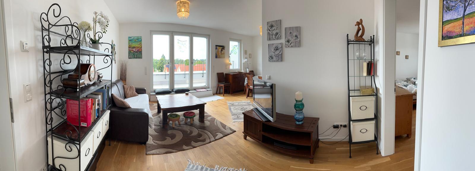 Thumbnail-Hochwertig eingerichtete DG-Wohnung mit großer Dachterrasse u. schöner Aussicht auf den Hahneberg