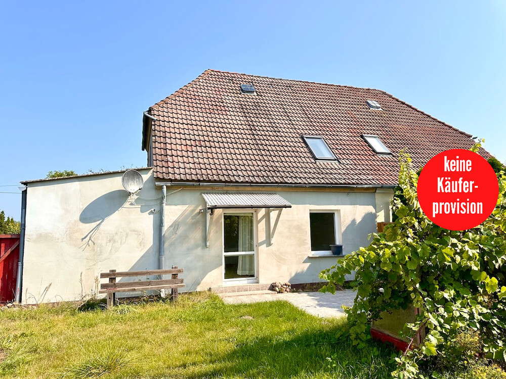 Thumbnail-HORN IMMOBILIEN ++ Doppelhaushälfte bei Penkun im großen Grundstück in ruhige Lage