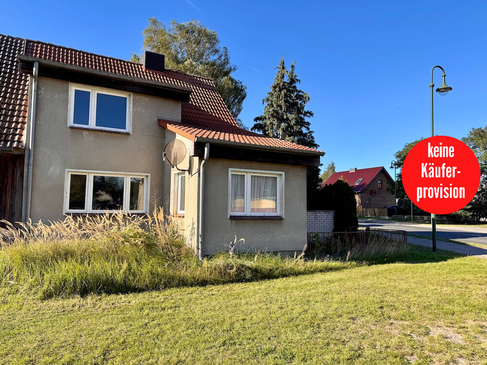 Thumbnail-HORN IMMOBILIEN++ Doppelhaushälfte in Rossow, sanierungsbedürftig mit kleinem Garten