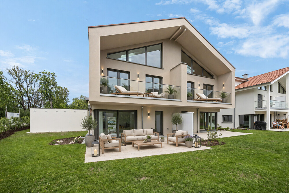 Thumbnail-Bezugsfertig! Design Neubau Chalet-Haushälfte mit Doppelgarage und Loisachblick
